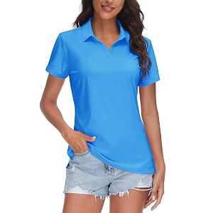 TACVASEN Womens V-Neck Polo Shirts UPF 50