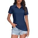 TACVASEN Women39s V-Neck Polo Shirts UPF 50