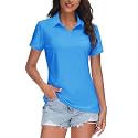 TACVASEN Women39s V-Neck Polo Shirts UPF 50