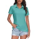 TACVASEN Women39s V-Neck Polo Shirts UPF 50