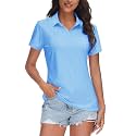 TACVASEN Women39s V-Neck Polo Shirts UPF 50