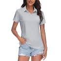 TACVASEN Women39s V-Neck Polo Shirts UPF 50
