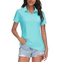 TACVASEN Women39s V-Neck Polo Shirts UPF 50