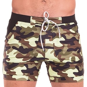 taddlee swimwear men basic long swimming trunk surf camo shorts swimsuits pocket
