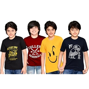 tadeo boys t-shirt combo pack of 2  half amp full sleeves  round neck  unisex kids39 regular fit stylish printed tees  cotton blend  soft amp comfortable