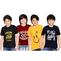 TADEO Boys T-Shirt Combo Pack of 2 | Half &amp; Full Sleeves | Round Neck | Unisex Kids' Regular Fit Stylish Printed Tees | Cotton Blend | Soft &amp; Comfortable