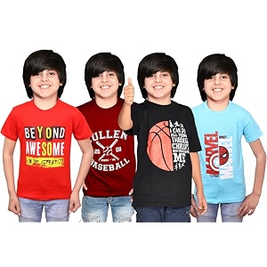 tadeo combo half sleeve round neck cotton blend t-shirt for boy39s pack of 4 t-shirts for kids multi-colored-hsa2356p4 10-11 year 34