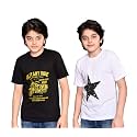TADEO Half Sleeves Boys Tshirt Combo Set | Cotton Blend | Pack of 2 Pcs | Round Neck | Black &amp; White | 10-11 Years