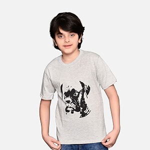 tadeo half and full sleeves boys tshirt combo set  cotton blend  pack of 2 pcs  round neck  grey amp dark grey  7-8 years