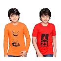 TADEO Half Sleeve Round Neck Cotton Blend T-Shirt for Boy's, Combo Pack of 2 T-Shirts for Kids, Multi-Colored