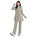 TADKEE Women39s Solid Color Two-Piece Set 