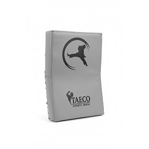 taeco sports india martial arts training kick pad grey pu leather rectangular striking target for karate taekwondo mma practice