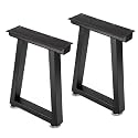 Taelakeni 16 Inch Metal Bench Legs, Heavy Duty Coffee Table Legs, Trapezoid