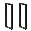 Taelakeni 36 Inch Metal Bar Table Legs, Heavy Duty Dinning Table Leg with Adjustment Feet Pads, Set of 2, Industrial Style
