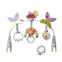Taf Toys Baby Stroller Arch Toy, Car Seat Toys, Adjustable Arch Stroller Toy with 6 Hanging Sensory Activity Toys, Fits on Baby Bouncer, Bassinet, Crib, Infant Toy Bar Boy Girl 0-18 Months