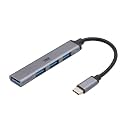 TAG 4-in-1 Type C USB Hub Multiport Adapter, USB Hub with Aluminium Shell, 1 x USB 3.0 &amp; 3 x USB 2.0 for PC, MacBook, Mac mini, iMac, Tablet, and Mobile Phones