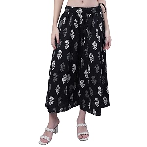 TAG-7 Women Printed Flared Palazzos