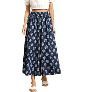 TAG-7 Women Printed Flared Palazzos