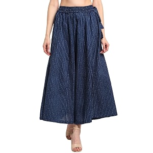 TAG-7 Women Printed Flared Palazzos