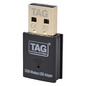 tag airlink 300 mbps usb wifi adapter  24ghz mini wireless network dongle for pclaptopdesktop  usb 20  soft ap mode  wpawpa2 security  plug amp play  black