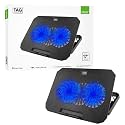 TAG Frost Laptop Cooling Pad | 2 X 140mm Silent Cooling Fans | Blue LED Lights | Fan Speed Control | 2X USB Ports | Up to 17 Inch Laptop Support | 8 Levels Height Adjustments | Anti-Slip