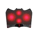 TAG GAMERZ Batman Gaming Laptop Cooling Pad | 2X 125mm and 2X 80mm Cooling Fans | Red LED Lights | Portable, Slim and Silent | 2X USB | Up to 17 Inch Laptop Support | 3 Levels Height Adjustments
