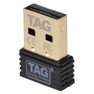 tag nanonet 150 mbps usb wifi adapter  24ghz mini wireless network dongle for pclaptopdesktop  usb 20  soft ap mode  wpawpa2 security  plug amp play  black