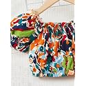 Tagas Girl Summer Casual Top Puff Sleeve