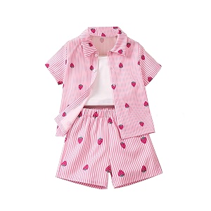 Tagas Girls Casual Simple Style Polyester Solid