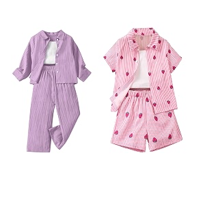Tagas Girls Casual Simple Style Polyester Solid