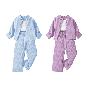 Tagas Girls Casual Simple Style Polyester Solid