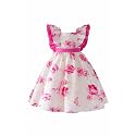 Tagas Girls Dress | Premium Jimmy Choo Fabric Look | Light Sky Blue Layered Frock with Bow | Birthday, Wedding &amp; Festive Dress for Kids (Ages 1 9 Years)| Knee Length