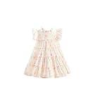 Tagas Girls Dress | Premium Jimmy Choo Fabric Look | Light Sky Blue Layered Frock with Bow | Birthday, Wedding &amp; Festive Dress for Kids (Ages 1 9 Years)| Knee Length