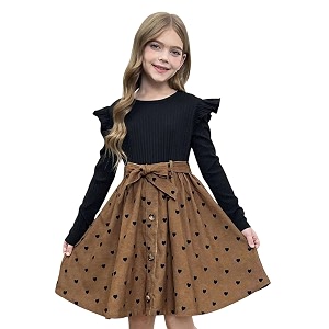 TAGAS Girls Floral Dress Lavender Flower