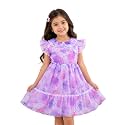 TAGAS Girls Floral Dress Lavender Flower