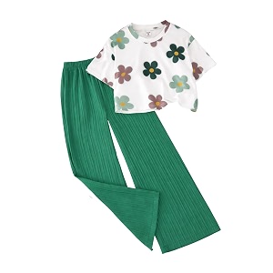 TAGAS Girls Floral Printed Co-Ord Set