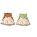 TAGAS Girls Frock Dress | Floral Printed Princess Dress with Full Sleeves, Ruffle Shoulders &amp; Flared Skirt | Birthday Dress for Girls | Wedding &amp; Special Occasion Wear | 1-9 Years