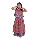 TAGAS Girls Girls Embroidered Asymmetric Neckline Sleeveless