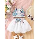 TAGAS Girls Girls Floral Crop Top and