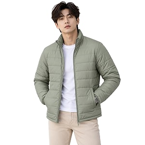 TAGAS JACKETmans Winter Puffer Jacket Mens Solid