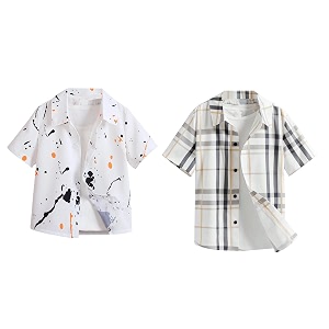 TAGAS Toddler Boys Striped Short Sleeve Casual