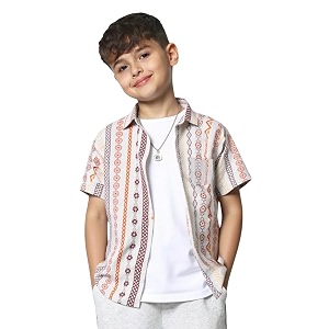 TAGAS Toddler Boys Striped Short Sleeve Casual