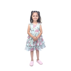 TAGAS Toddler Girls Floral Print Tiered Layer