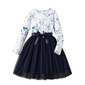 TAGAS Toddler Girls Flower Print Long Sleeve
