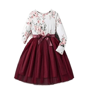 TAGAS Toddler Girls Flower Print Long Sleeve