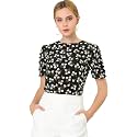 TAGAS Women39s Floral Puff Sleeves Western Top
