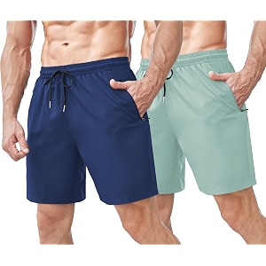 TAGDO Mens Athletic Shorts with Zipper Pockets