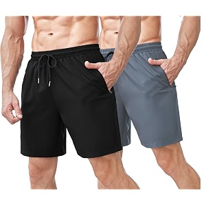 TAGDO Mens Athletic Shorts with Zipper Pockets