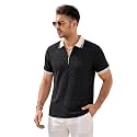 TAGDO Men39s Chain Jacquard Polo T Shirt