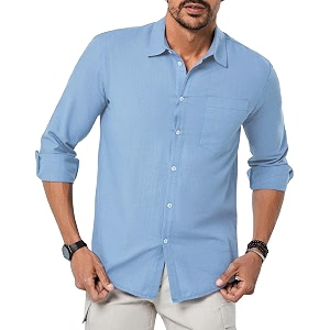TAGDO Mens Cotton Blend Full Sleeve Solid
